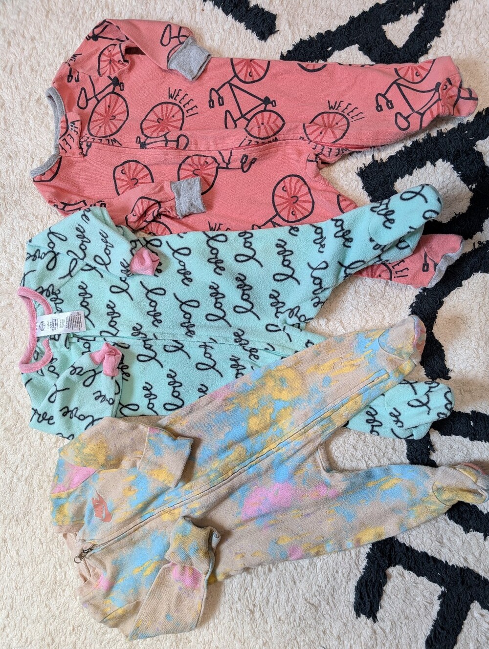 0-3 Month Zip-Up Sleeper Pajamas Bundle